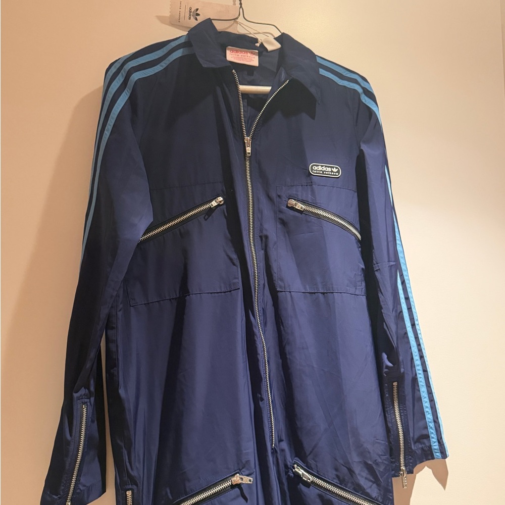 adidas navy jumpsuit with light blue stripes - Picture 3 of 3